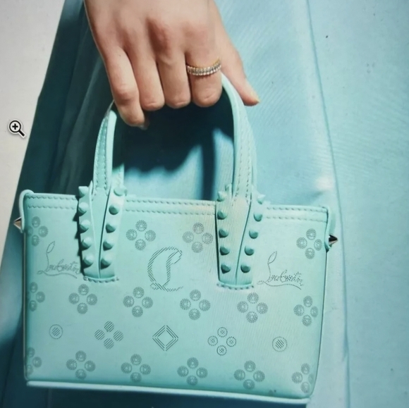 Christian louboutin cabata mini mint color  tote NWT. And strap. - Picture 3 of 6
